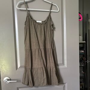 NATURAL LIFE Brown Mini Sundress Sleeveless Spaghetti Strap